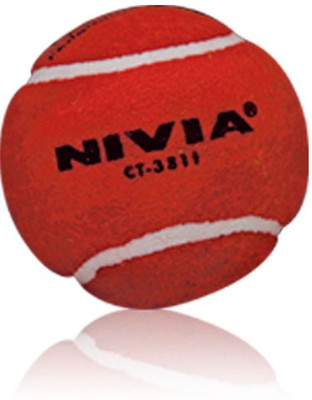 Nivia 02 Cricket Tennis Ball(Pack of 12, Red)