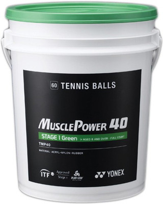 Yonex TB-TMP 40 EX Tennis Ball(Pack of 60, Yellow)
