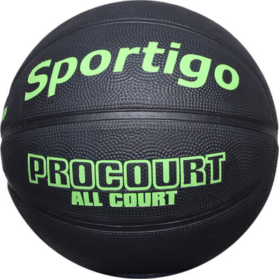 Sportigo PROCOURT Basketball - Size: (Pack of 1, Black, Green, Green;black