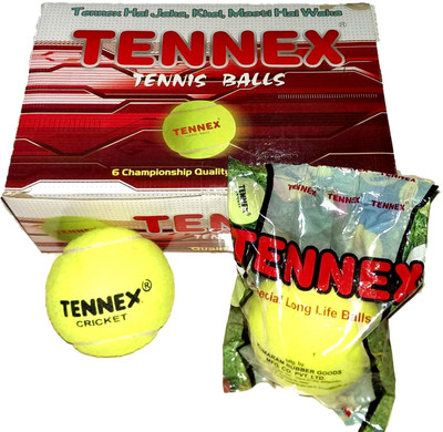 Tennex Cricket Tennis Heavy Cricket Tennis Ball(Pack of 6, Yellow)