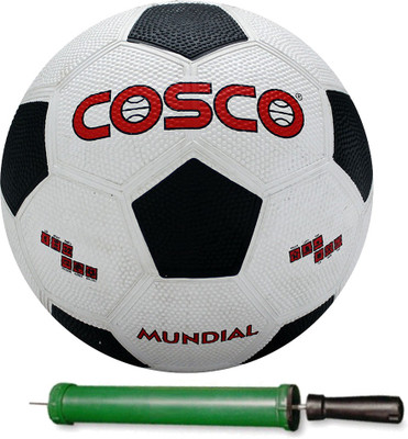 Cosco MUNDIAL Football With Pump Size- Football - Size: (Pack of 1, Red, Yellow, White, Grey, Orange, White/black
Cosco MUNDIAL Football With Pump Size- Football - Size: (Pack of 1, Red, Yellow, White, Grey, Orange, White/black