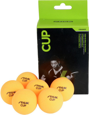 Stiga Cup Table Tennis Ball(Pack of 6, Orange)
