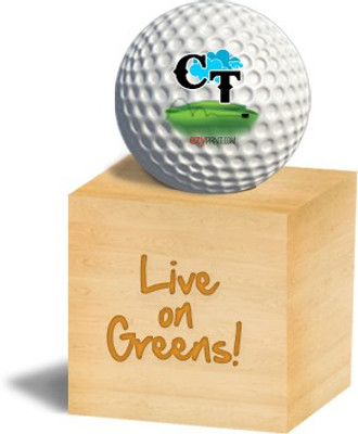 ezyPRNT "CT" Golf Ball(Pack of 1, White)