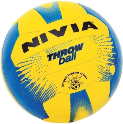 Nivia Plain Throw Ball - Size: (Pack of 1, Red, Yellow