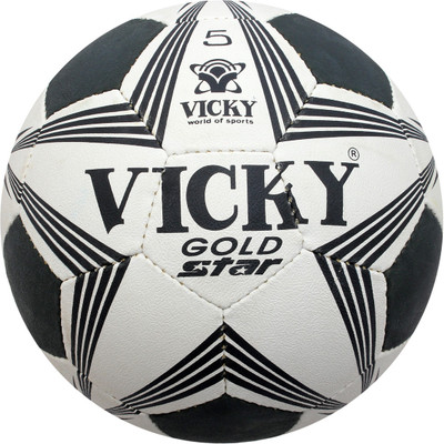 Vicky GOLDSTAR Football - Size: 5(White, Red), White;black