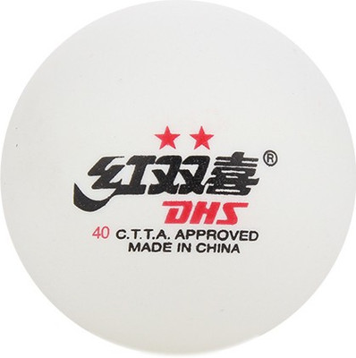 DHS CD40B 2 Star Table Tennis Ball(Pack of 10, White)