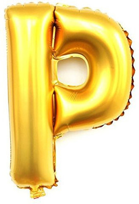 Priyals Solid Golden - P Balloon(Gold, Pack of 1)