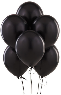 Tiger Solid 50012 Balloon(Black, Pack of 50)