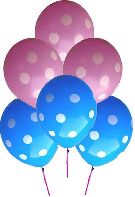 GrandShop Printed 50223 Balloon(Pink, Blue, Pack of 25)