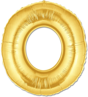 Priyals Solid Golden - O Balloon(Gold, Pack of 1)