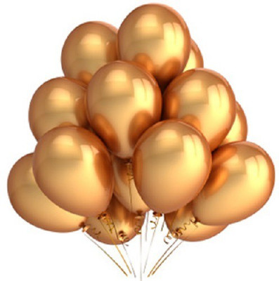 Awesomedaysin Solid MET2 Balloon(Gold, Pack of 50)