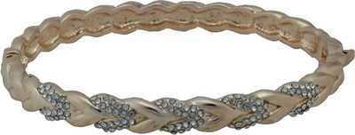 High Trendz Alloy Cubic Zirconia Gold-plated Bangle, Multicolor