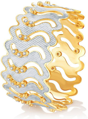 Sukkhi Alloy Gold-plated, Rhodium Bangle, Gold;white