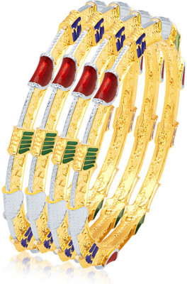 Sukkhi Alloy Gold-plated Bangle Set(Pack of 4