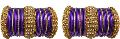 My Design Alloy Gold-plated Bangle Set(Pack of 50), Purple