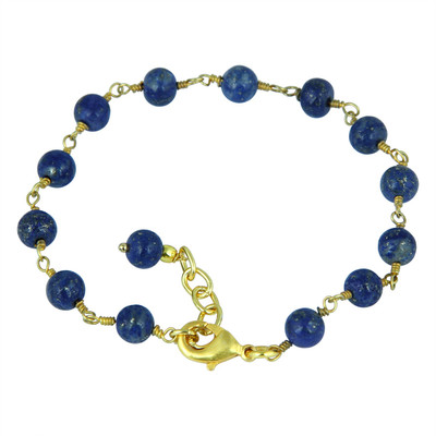 Pearlz Ocean Alloy Lapis Lazuli Bracelet, Blue