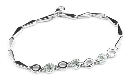 Swank Silver Sterling Silver Cubic Zirconia Bracelet