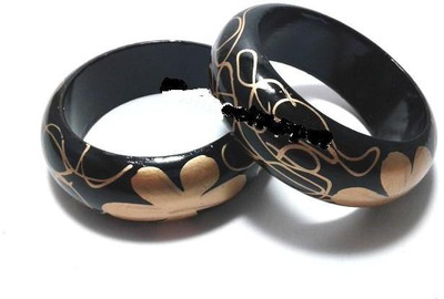 Onlineshoppee Wood Bangle, Black