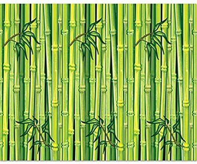 PARTY PROPZ Jungle Bamboo Wallpaper Banner(6 ft, Pack of 1)