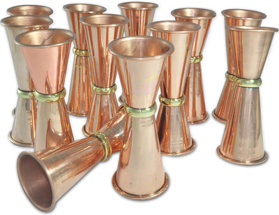 DakshCraft 12 - Piece Bar Set(Copper)