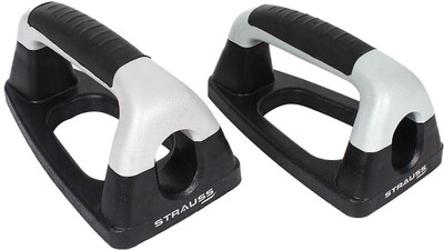 Strauss A Shape Push-up Bar(Black, Grey)