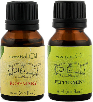 Olfa Rosemary Essential Oil & Peppermint Essential Oil Combo (Pack Of 2) 15ml+15ml(30 ml)