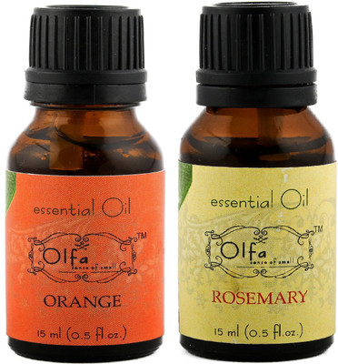Olfa Orange Essential Oil & Rosemary Essential Oil Combo (Pack Of 2) 15ml+15ml(30 ml)
Olfa Orange Essential Oil & Rosemary Essential Oil Combo (Pack Of 2) 15ml+15ml(30 ml)