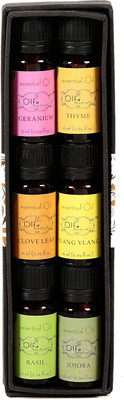 Olfa 6 x 10 ML Bottle Premium GIFT SET Geranium,Cloveleaf,Ylang Ylang,Thyme,Basil,Jojoba(60 ml)
Olfa 6 x 10 ML Bottle Premium GIFT SET Geranium,Cloveleaf,Ylang Ylang,Thyme,Basil,Jojoba(60 ml)