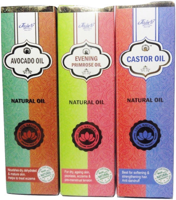 Jain's Set of 3 Natural (Base/carrier) Oil (Avocado, Castor and Evening Prime Rose ,100 ml each,100% Natural and Organic)(300 ml)
Jain's Set of 3 Natural (Base/carrier) Oil (Avocado, Castor and Evening Prime Rose ,100 ml each,100% Natural and Organic)(300 ml)