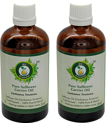 R V Essential Pure Safflower Carrier Oil (100ml+100ml) Pack of Two- Carthamus Tinctorius(200 ml)
R V Essential Pure Safflower Carrier Oil (100ml+100ml) Pack of Two- Carthamus Tinctorius(200 ml)