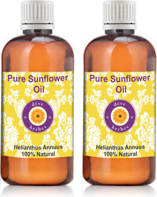 DèVe Herbes Pure Sunflower Oil - Pack Of Two (100ml + 100ml) Helianthus Annuus 100% Natural Cold Pressed(200 ml)
DèVe Herbes Pure Sunflower Oil - Pack Of Two (100ml + 100ml) Helianthus Annuus 100% Natural Cold Pressed(200 ml)