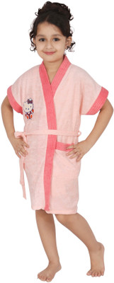 Superior Peach Bath Robe(Baby Bath Robe, For: Baby Boys & Baby Girls, Peach