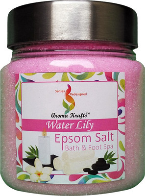 Aroma Krafts Ultra Pure Epsom Bath & Foot Spa Salt enriched with Water Lily Aroma(250 g)
Aroma Krafts Ultra Pure Epsom Bath & Foot Spa Salt enriched with Water Lily Aroma(250 g)