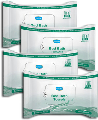 Ginni Bed Bath Wipes Economy Pack (For Sponge Bath)(pack of 4)(10 bathing wipes in each pack)
Ginni Bed Bath Wipes Economy Pack (For Sponge Bath)(pack of 4)(10 bathing wipes in each pack)