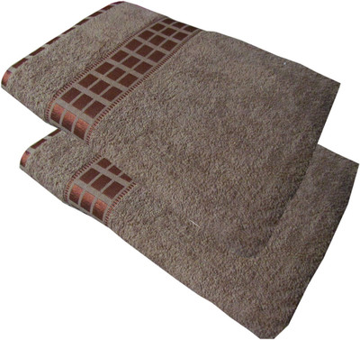 YNA Cotton GSM Bath Towel Set(Pack of 2, Beige, Beige)
