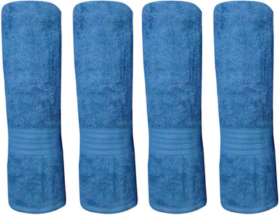 Bombay Dyeing Cotton 500 GSM Bath Towel Set(Pack of 4, Blue), Lagoon