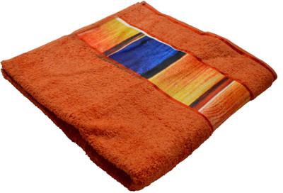 Bombay Dyeing Cotton 550 GSM Bath Towel(Orange)