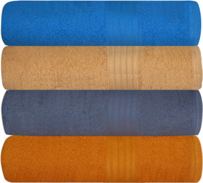 Creative Terry Cotton GSM Bath Towel Set(Pack of 4, Multicolor)