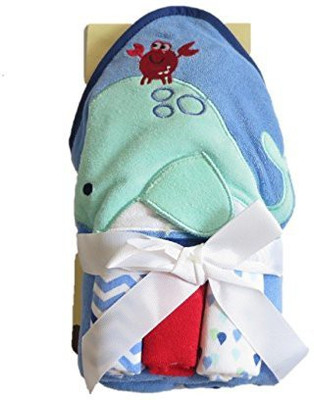 Carter's Cotton 0 GSM Bath Towel(Pack of 4, Blue)