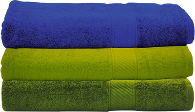 Trident Cotton 400 GSM Bath Towel Set(Pack of 3, Multicolor)