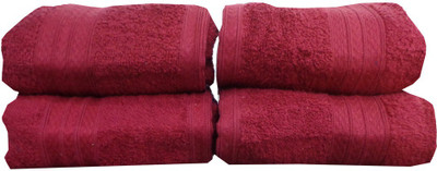 India Furnish Cotton 450 GSM Hand Towel(Pack of 4, Red), Maroon
