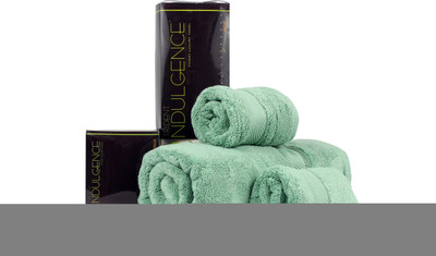 Trident Cotton GSM Bath, Hand Towel Set(Pack of 3, Green)