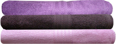 India Furnish Cotton 450 GSM Bath Towel Set(Pack of 3, Multicolor)