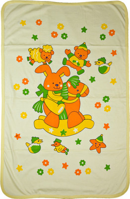 Love Baby Cotton GSM Bath Towel, Yellow