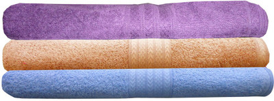 India Furnish Cotton 450 GSM Bath Towel(Pack of 3, Purple, Peach, Blue), Blue;peach;purple
India Furnish Cotton 450 GSM Bath Towel(Pack of 3, Purple, Peach, Blue), Blue;peach;purple