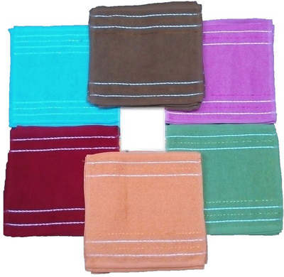 Mikado Cotton GSM Face Towel(Pack of 6, Multicolor)