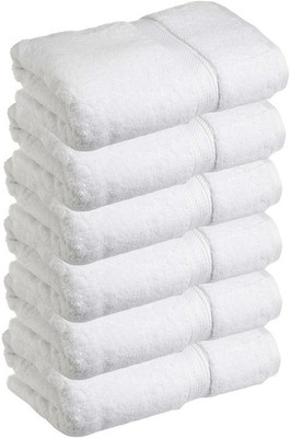 Juvenile Cotton 2400 GSM Bath Towel Set(Pack of 6, White)