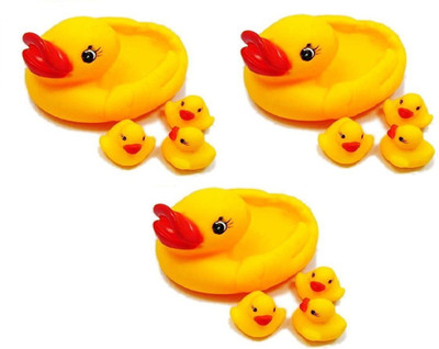 Sambaby Duck Family Baby Bathing Toys Bath Toy(Yellow)