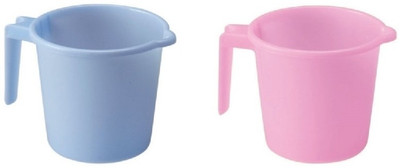 Milton Plastic Bath Mug(Pink, Blue 1)