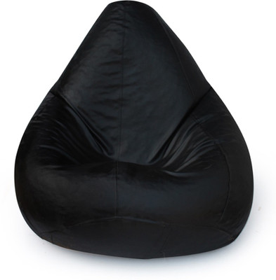 Kainaat Fashion Large Bean Bag Cover (Without Beans)(Black)